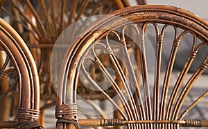 Rattan furniture details