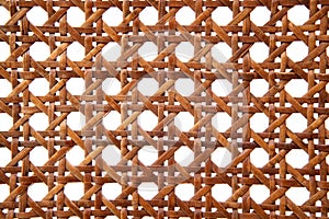 Rattan texture from thonet chair handcrafted