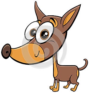 Ratter or rattler purebred dog cartoon animal character