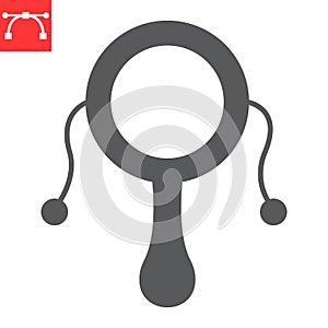 Rattle drum glyph icon