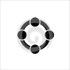 Rattle glyph flat vector icon