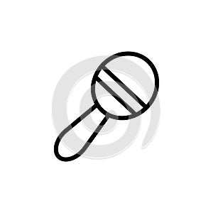 Rattle icon. Simple line, outline vector elements of Children`s day icons for ui and ux, website or mobile application