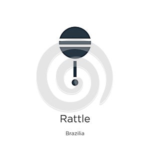 Rattle icon vector. Trendy flat rattle icon from brazilia collection isolated on white background. Vector illustration can be used photo