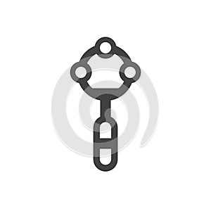 Rattle toy icon
