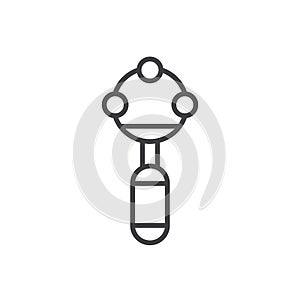 Rattle toy icon