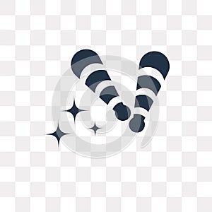 Rattle vector icon isolated on transparent background, Rattle t