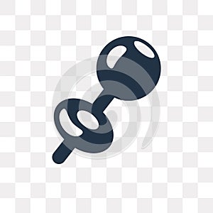 Rattle vector icon isolated on transparent background, Rattle t