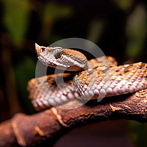 A rattlesnake displays its mesmerizing pattern, a testament to nature's artistry