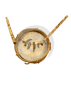 Rattlesnake tails musical instrument drum