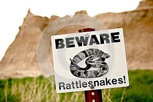 Rattlesnake warning sign