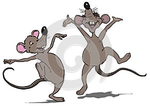 Happy mice and rat