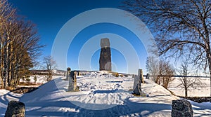 Rattvik - March 30, 2018: King Gustav Vasa memorial runestone in Rattvik, Dalarna, Sweden photo