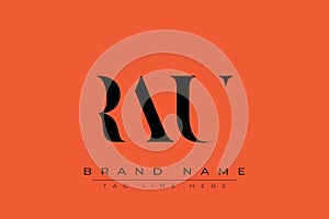 RAU abstract letter logo design