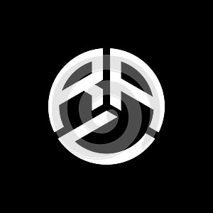 RAU letter logo design on black background. RAU creative initials letter logo concept. RAU letter design