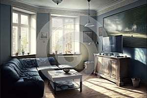 Raumadaptation: Wohnzimmer (panoramisch