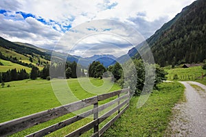 Rauris valley in austria, in the summer photo