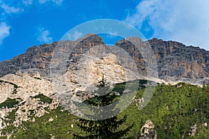 Rautkofel or Monte Rudo in Landro Valley - Sesto Dolomites Italian Alps photo