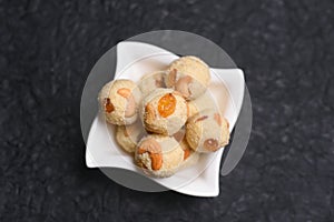 Rava Laddu, Rava Unda or Semolina Laddoo Indian sweet for Diwali Maharashtra India