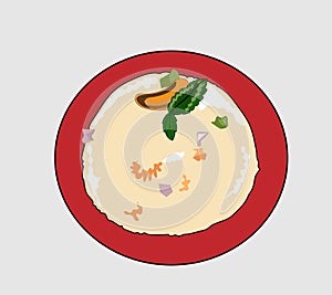 Rava Upma vector illustration on