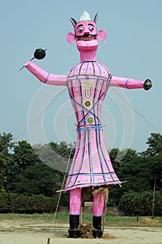 Ravana effigy in a ground