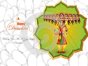 Ravana in Happy Navratri Dussehra festival of India