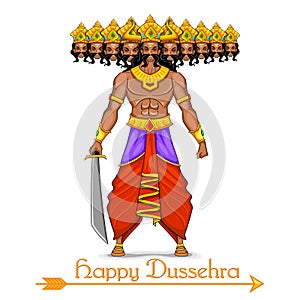 Ravana with ten heads for Dussehra photo