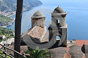 Ravello Ã¢â¬â Cupole della Chiesa dell`Annunziata dai giardini di Villa Rufolo photo