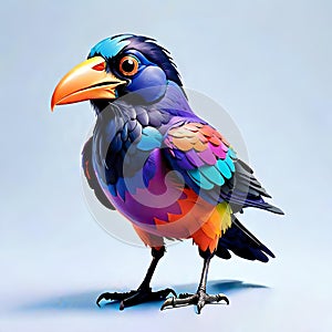 Raven black crow hilarious pop art colors