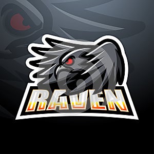 Raven esport mascot logo design