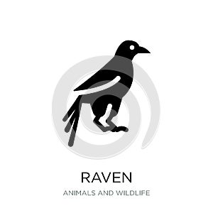 raven icon in trendy design style. raven icon isolated on white background. raven vector icon simple and modern flat symbol for