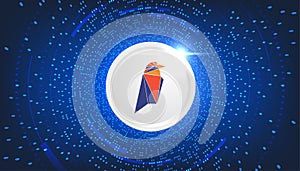 Ravencoin RVN coin cryptocurrency concept banner background