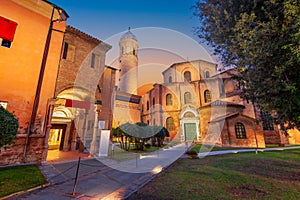 Ravenna, Italy at Basilica of San Vitale in the Evening photo