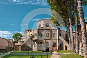 Ravenna, Italy - Outside View of San Vitale Basilica UNESCO World Heritage