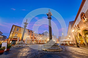 Ravenna, Italy at Piazza del Popolo with the Landmark Venetian photo