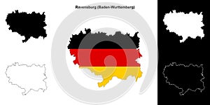 Ravensburg outline map photo