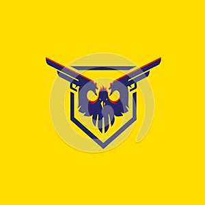 Ravenskull vector illustration insignia style