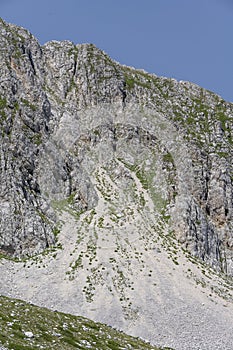 ravine at Terminillo range eastern cliffs, Italy