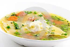 Ravioli soup