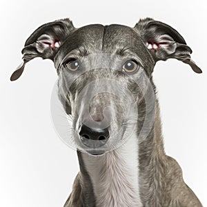 Ravishing adorable greyhound dog portrait.