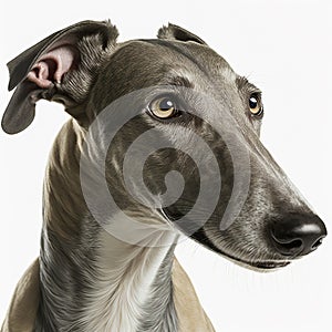 Ravishing adorable greyhound dog portrait.