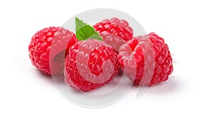 Ravishing Raspberry: A Captivating Delicacy on White