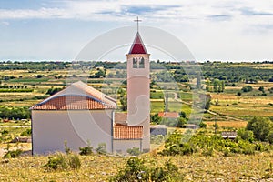 Ravni kotari church and landscape