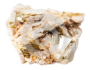 raw albite mineral with muscovite isolated