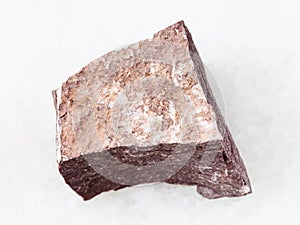 raw Aleurolite stone on white