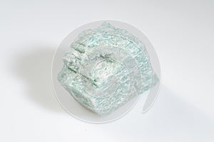 Raw Amazonite Gemstone on White Background