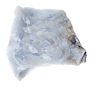 raw Angelite (Blue Anhydrite) stone on white photo