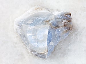 raw Angelite (Blue Anhydrite) stone white marble