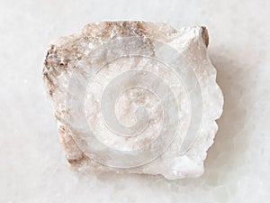 raw Anhydrite stone on white