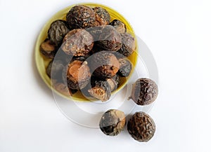 Raw Aritha or Reetha fruit also known as Soap-nuts.