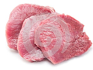 Raw beaf steaks.